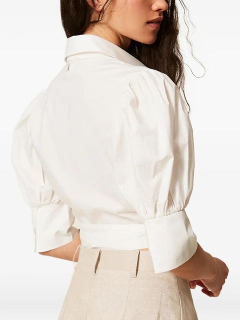 TWINSET puffed-sleeve blouse - White