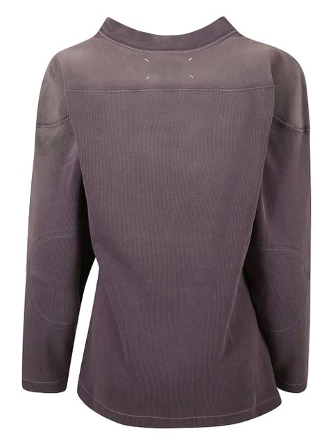 Maison Margiela embossed long-sleeve top - Purple