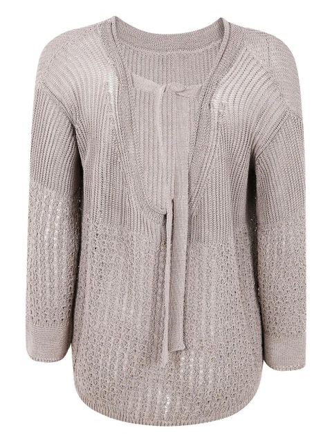 Max Mara knitted open-back sweater - Neutrals - zdjęcie produktu nr 1