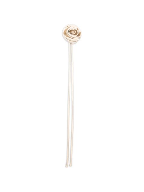 Max Mara Mxamoschea floral-appliqué brooch - Neutrals - zdjęcie produktu nr 1