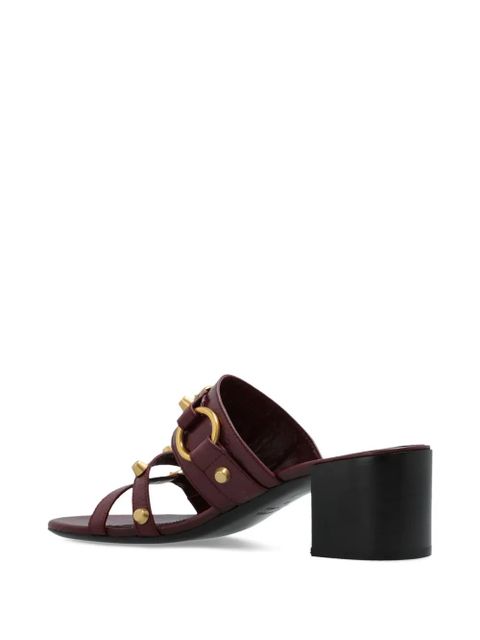 Balenciaga 65mm leather heeled sandals - Red