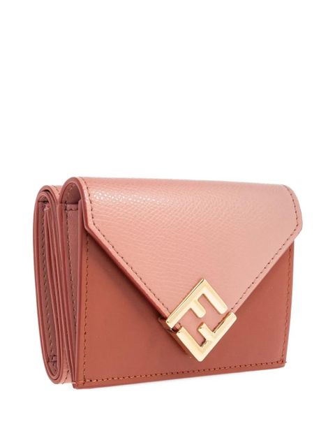 FENDI FF Diamonds logo-plaque wallet - Pink