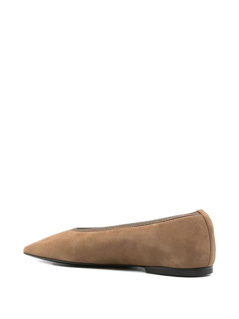TOTEME suede ballet flats - Neutrals