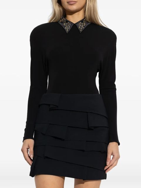 Versace embellished-collar bodysuit - Black