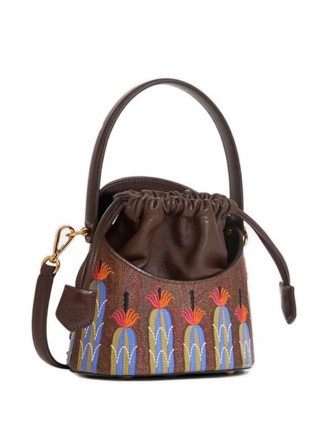 ETRO x Agostino Iacurci small Saturno bucket bag - Brown