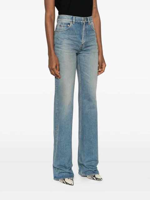 Saint Laurent logo-motif jeans - Blue