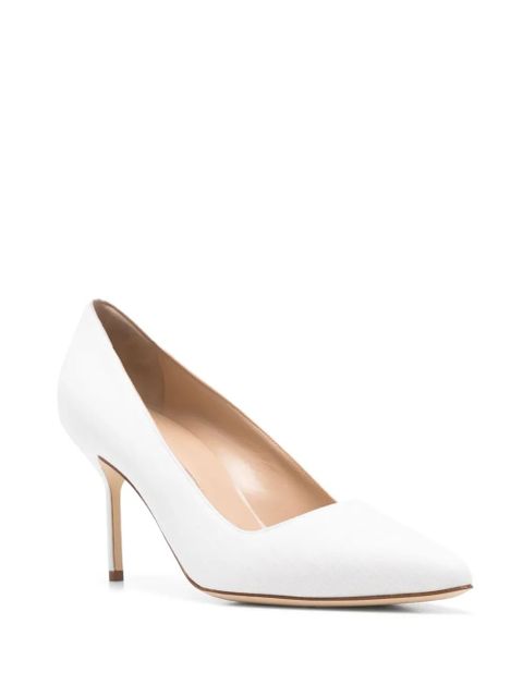 Manolo Blahnik 70mm BB pumps - White