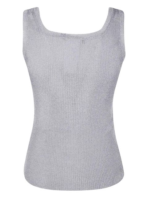 Max Mara ribbed-knit tank top - Silver - zdjęcie produktu nr 2