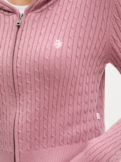 Guess Jeans kardigan z domieszką jedwabiu damska kolor różowy lekki W5BR04 Z3HO2