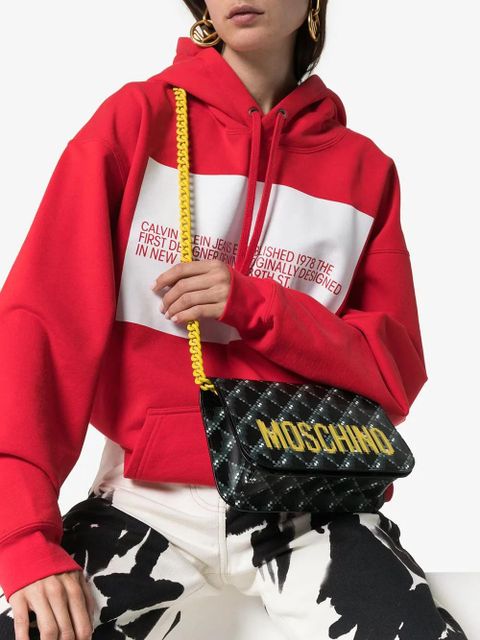 Moschino blurred logo print shoulder bag - Black - zdjęcie produktu nr 2