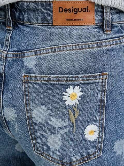 Desigual jeansy DAISYS damskie high waist 25WWDD16
