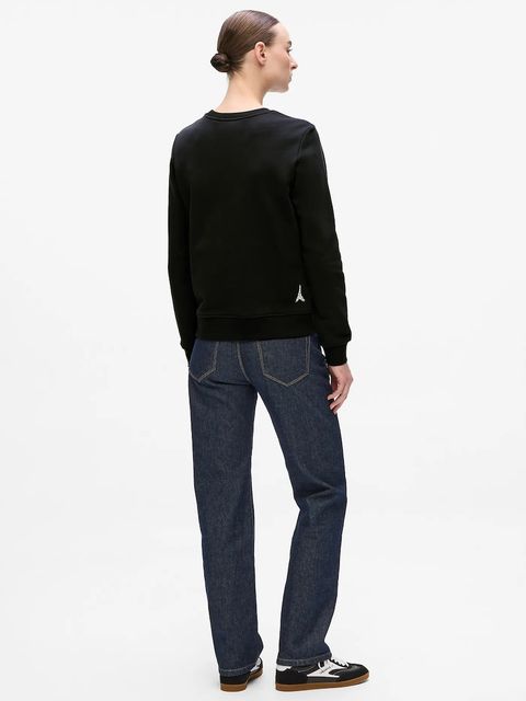 Karl Lagerfeld bluza bawełniana damska kolor czarny z nadrukiem A4W20065