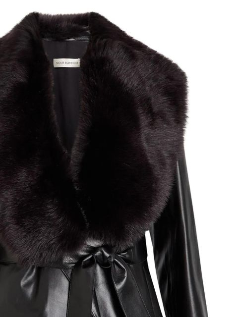 Nour Hammour belted coat - Black - zdjęcie produktu nr 2