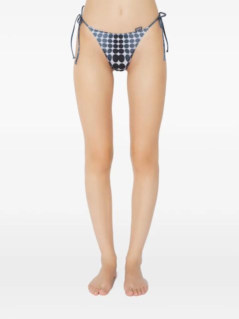 Jean Paul Gaultier dots-print tie bikini set - Grey