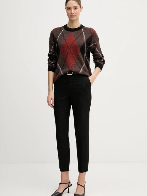 Sisley sweter z dodatkiem moheru damski kolor brązowy lekki 1TQ1L106Z - zdjęcie produktu nr 2