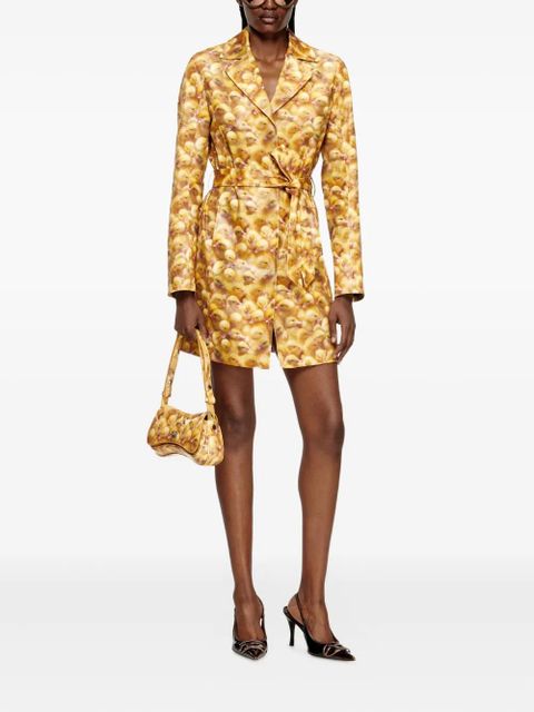 Diesel G-Oji duckling-print belted coat - Yellow - zdjęcie produktu nr 2