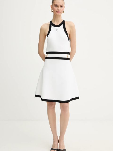 Karl Lagerfeld sukienka kolor biały mini rozkloszowana B1W13004 - zdjęcie produktu nr 2