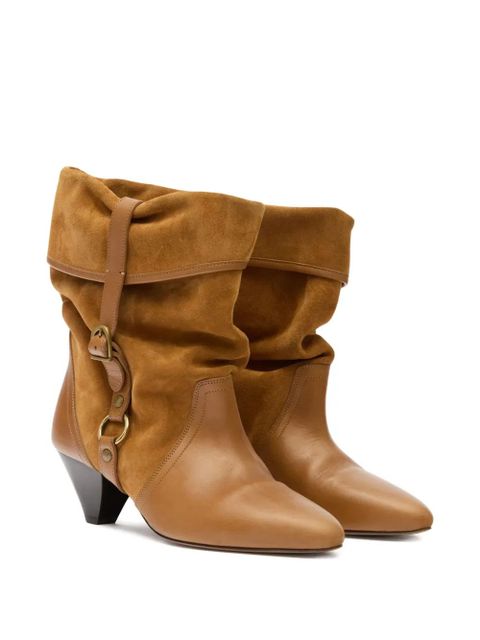 ISABEL MARANT 55mm Darner buckled boots - Brown