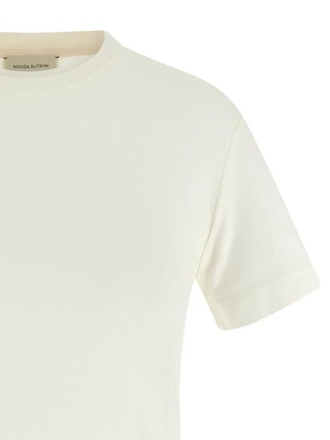 Magda Butrym crochet-hem crew-neck T-shirt - White