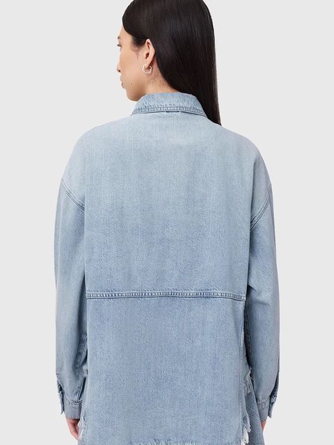 AllSaints kurtka z domieszką lnu HETTIE