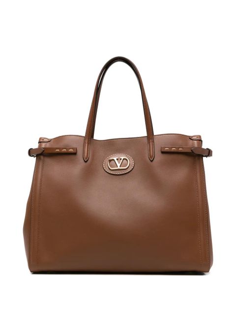 Valentino Garavani Antibes logo topstitch tote bag - Brown - zdjęcie produktu nr 1