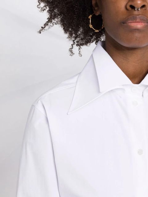 Valentino Garavani oversized pointed-collar button-front shirt - White