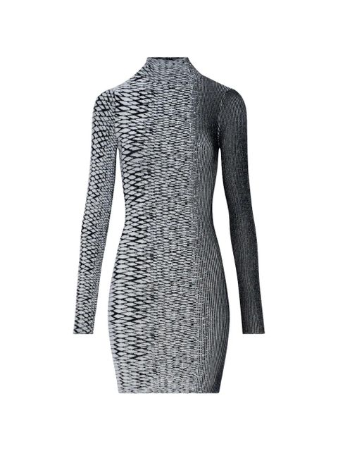 Jean Paul Gaultier 3d Snake Skin long-sleeves mini dress - White - zdjęcie produktu nr 2