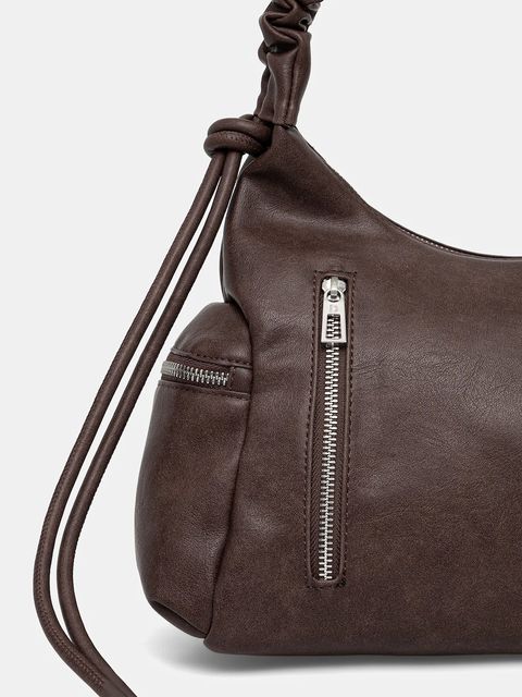 Desigual torebka HALF LOGO MONTVIL kolor brązowy 25WAXPAY - zdjęcie produktu nr 2