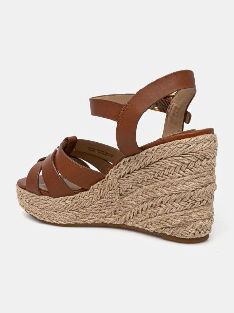 Lauren Ralph Lauren sandały skórzane Soffia Espdr kolor brązowy 802953961001