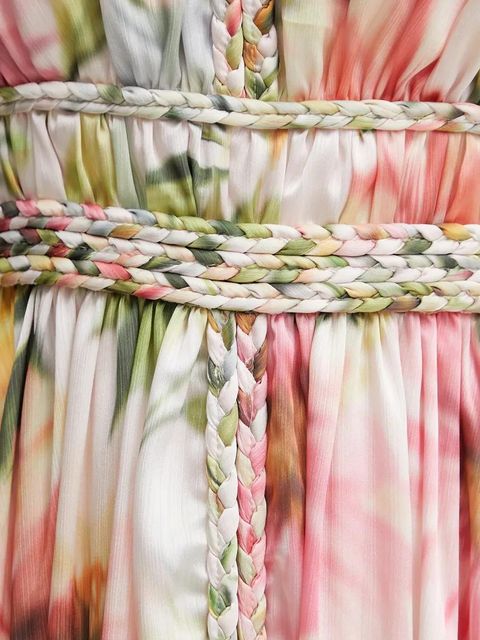 Guess sukienka LUCIE kolor różowy midi rozkloszowana W5PK1Z WHHF0