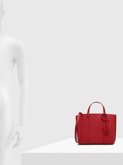 Pinko torebka skórzana kolor czerwony 102833.A1LF