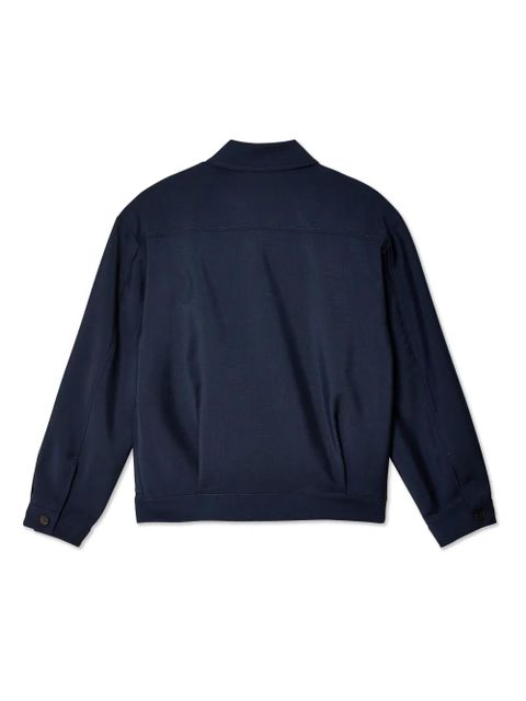 Miu Miu Blouson logo-embroidered jacket - Blue - zdjęcie produktu nr 2