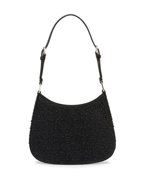 Prada Cleo crystal-embellished shoulder bag - Black