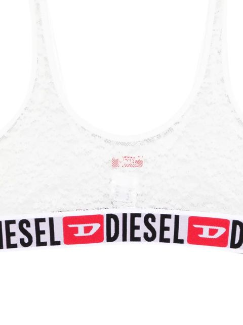 Diesel Ufsb-Oriba lace logo band bra - White