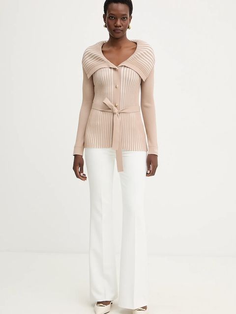 Liu Jo kardigan damski kolor beżowy TA6116 MS55N - zdjęcie produktu nr 2