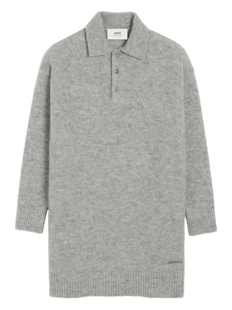 AMI Paris Ami polo Dress - Grey - zdjęcie produktu nr 1