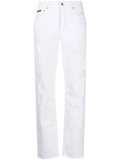 Dolce & Gabbana distressed boyfriend jeans - White - zdjęcie produktu nr 1