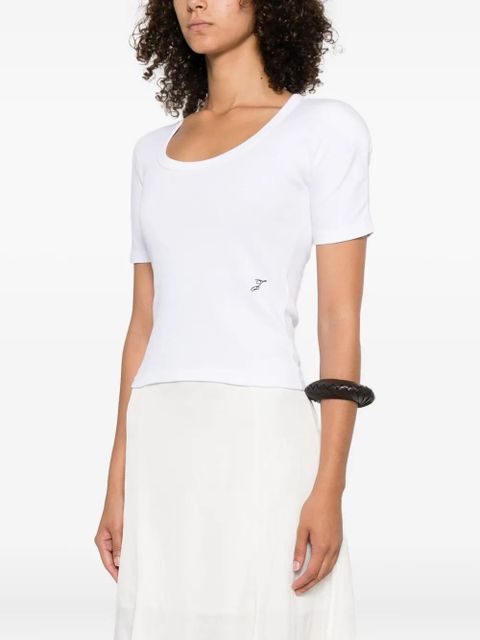 Jacquemus scoop-neck cotton T-shirt - White