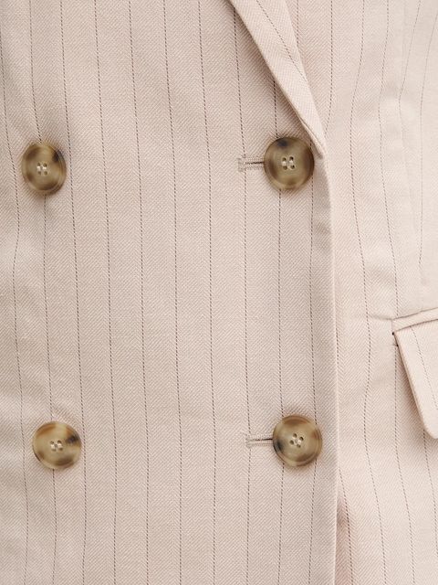 United Colors of Benetton kamizelka z domieszką lnu