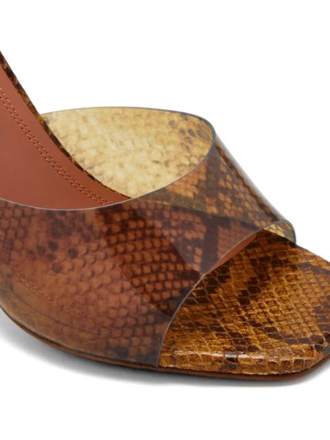 Amina Muaddi 95mm Lupita mules - Brown