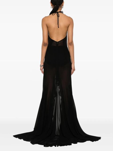 MISBHV semi-sheer maxi dress - Black