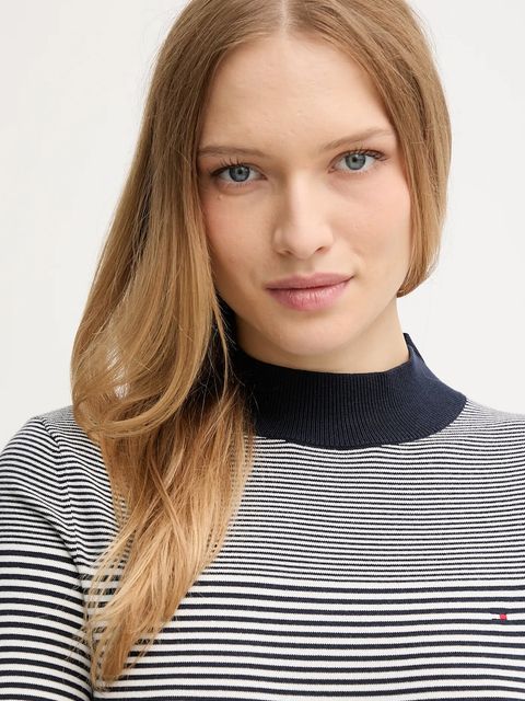 Tommy Hilfiger sweter damski kolor granatowy lekki WW0WW47462