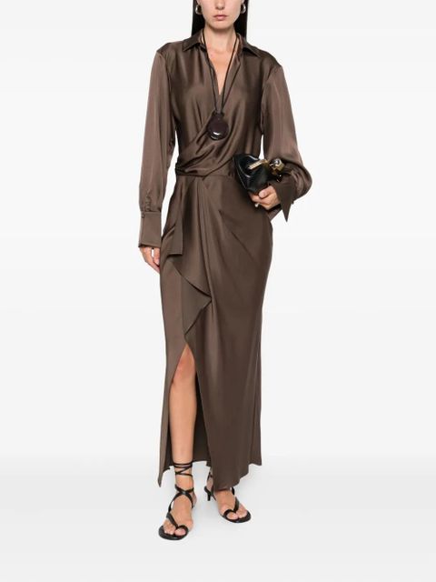 Simkhai wrap-front maxi dress - Brown - zdjęcie produktu nr 2