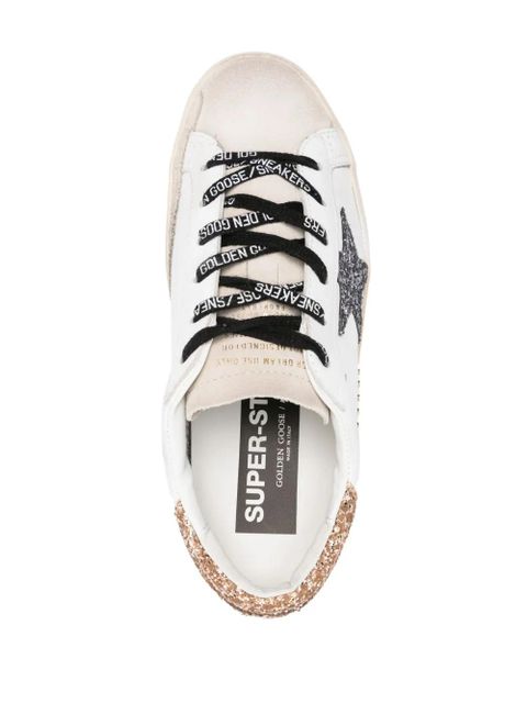 Golden Goose Super-Star glittered sneakers - White - zdjęcie produktu nr 2