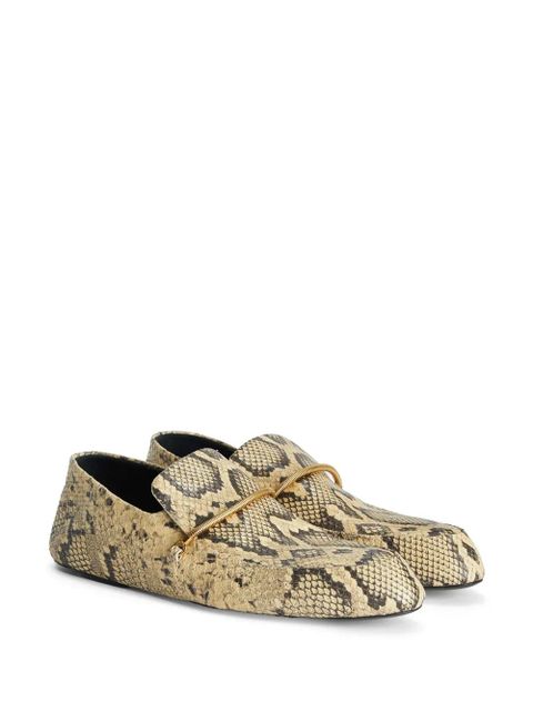Jil Sander snakeskin-effect loafers - Neutrals - zdjęcie produktu nr 2