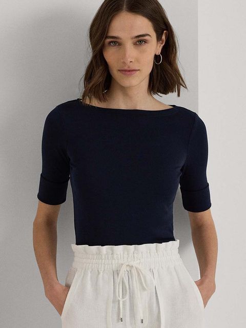 Lauren Ralph Lauren t-shirt 200654963079 damski kolor granatowy - zdjęcie produktu nr 1