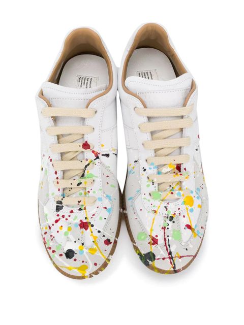 Maison Margiela Replica paint-splatter sneakers - White