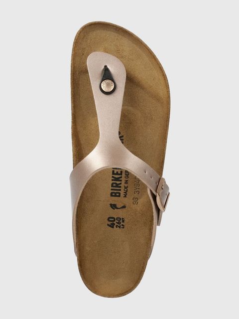 Birkenstock japonki Gizeh damskie kolor różowy na płaskim obcasie 1023925