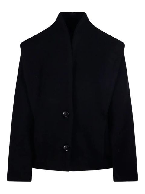 ISABEL MARANT Dyogo padded-shoulder button coat - Black - zdjęcie produktu nr 1