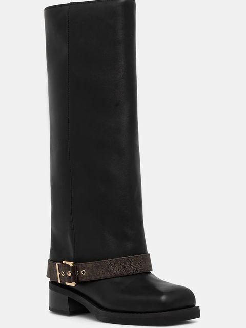 MICHAEL Michael Kors kozaki skórzane Colby damskie kolor czarny na płaskim obcasie 40F5COFB6L.292 - zdjęcie produktu nr 1